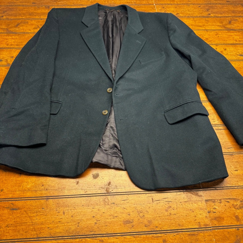 Peter James‎ Mens Wool Cashmere Blazer Sport Coat Dark Green 46R